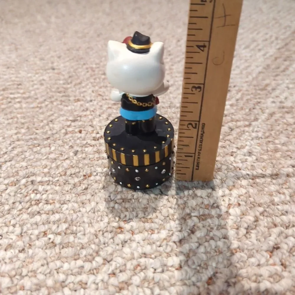 Sanrio Hello Kitty Trinket Box Black Gems Studded Glitter Glam